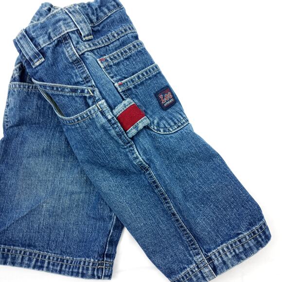 Vintage 90's LEE Boys 'Carpenter' Style Jeans Shorts 7X Sturdy Play School Retro - Picture 1 of 8